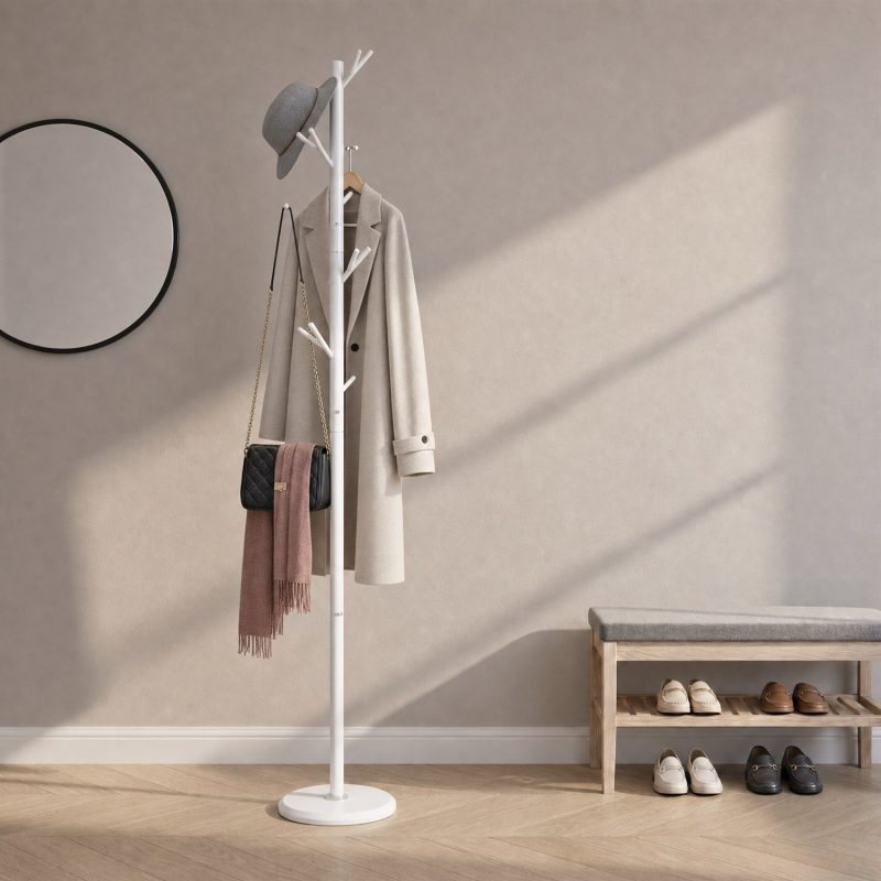 Arbre porte manteau blanc minimaliste