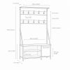 Dimensions du vestiaire banc : 184 x 100 x 41 cm, assise à 48,5 cm