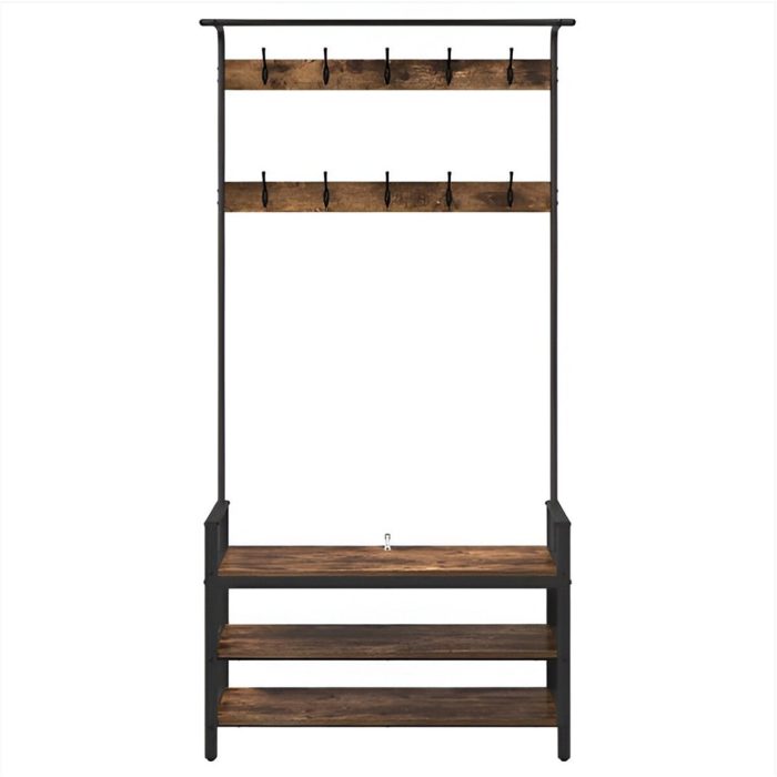 Vestiaire chêne fumé avec patères
