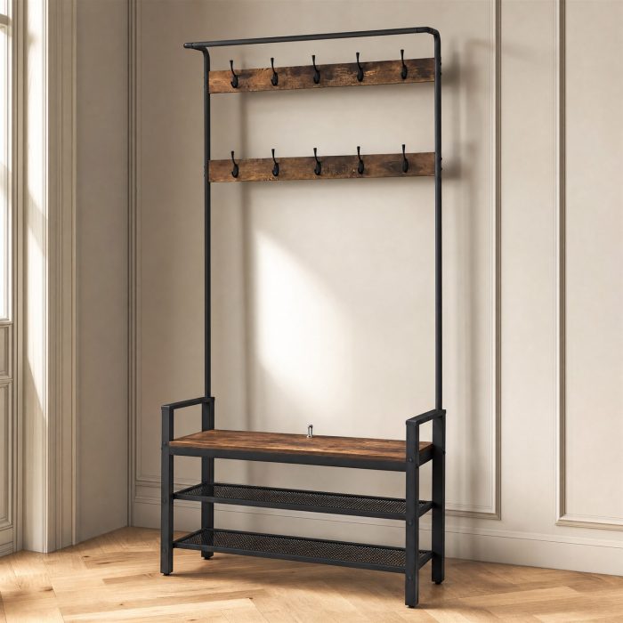 porte manteau bois et metal