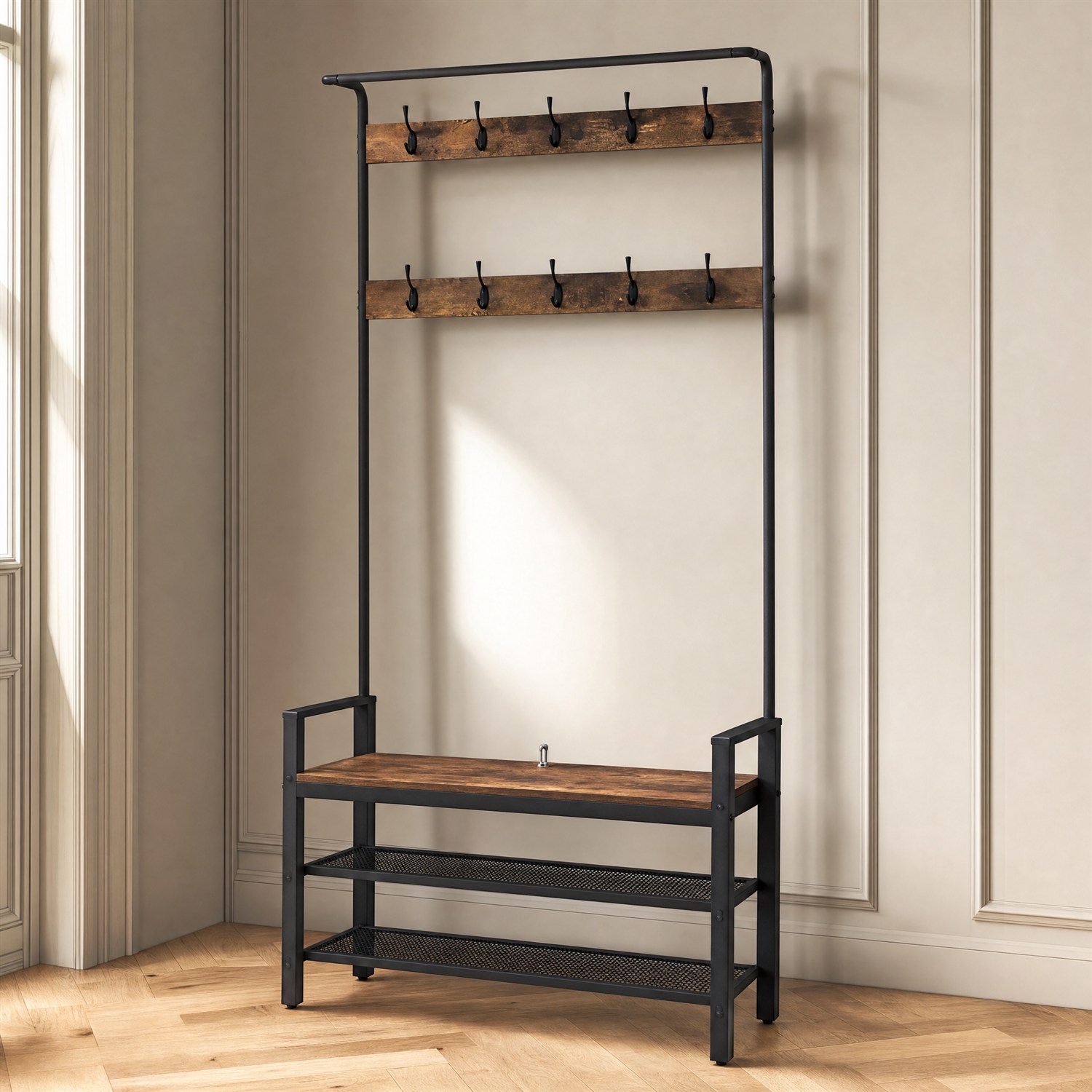 porte manteau bois et metal