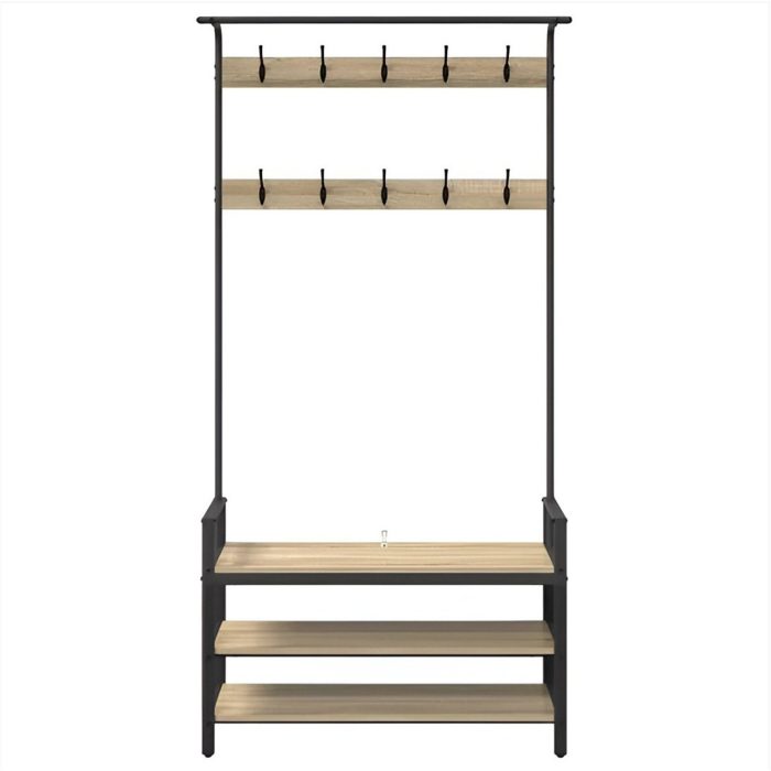 Vestiaire chêne clair avec banc