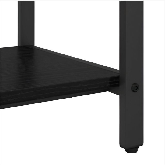 Meuble noir effet bois et acier