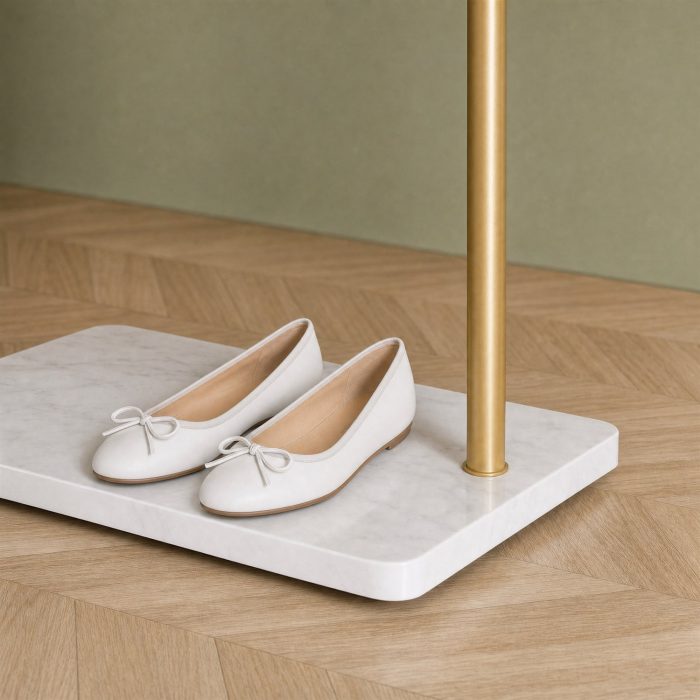 Portemanteau doré socle effet marbre