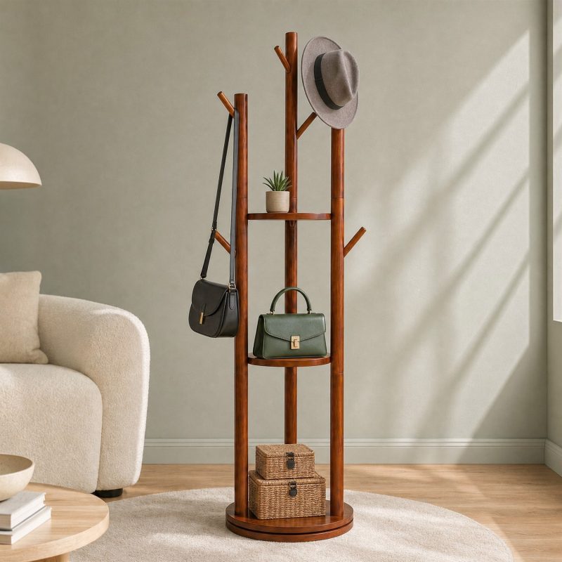 porte-manteau-en-bois-5 Valet de chambre en bois foncé