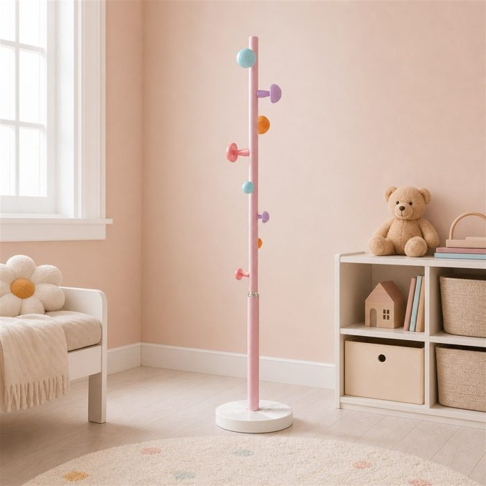porte manteau enfant rose