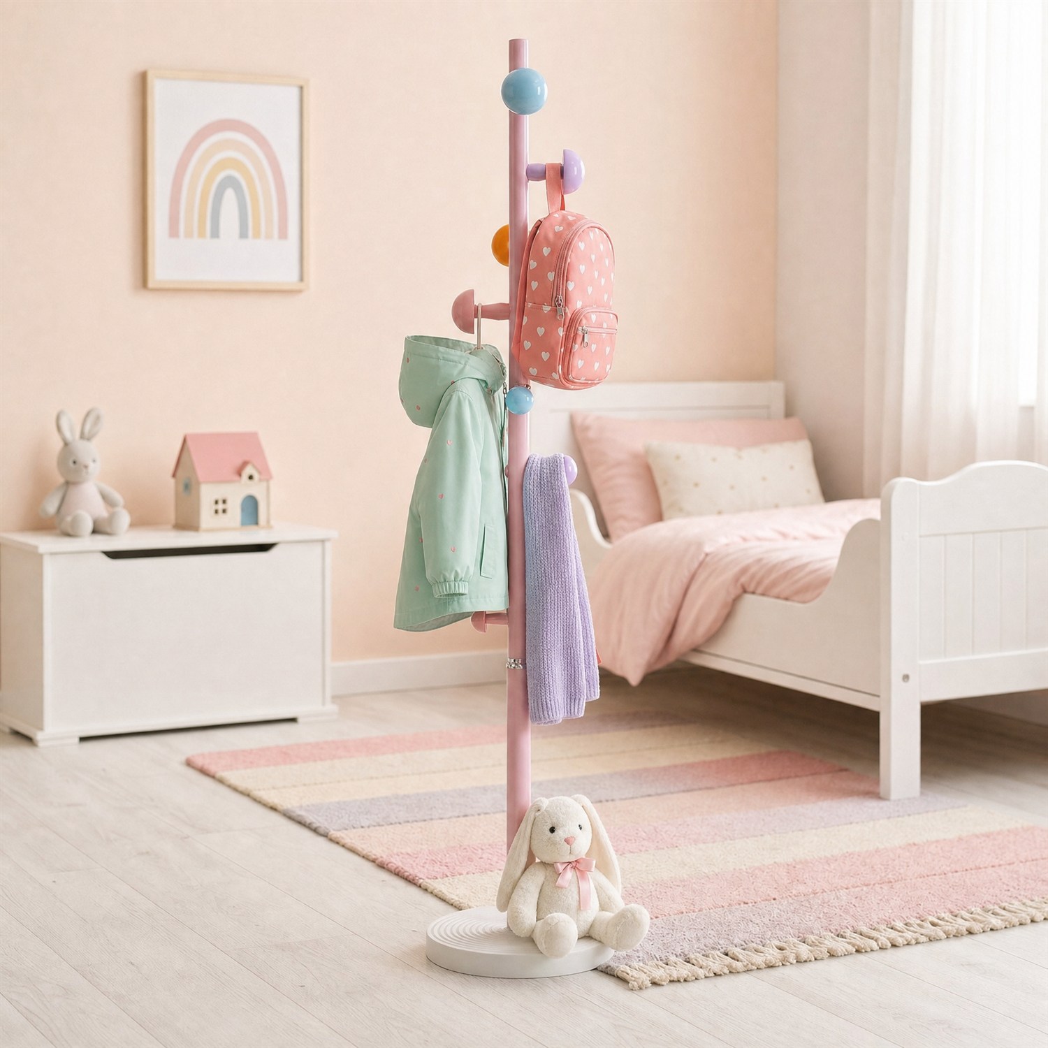 Porte manteau chambre bébé rose