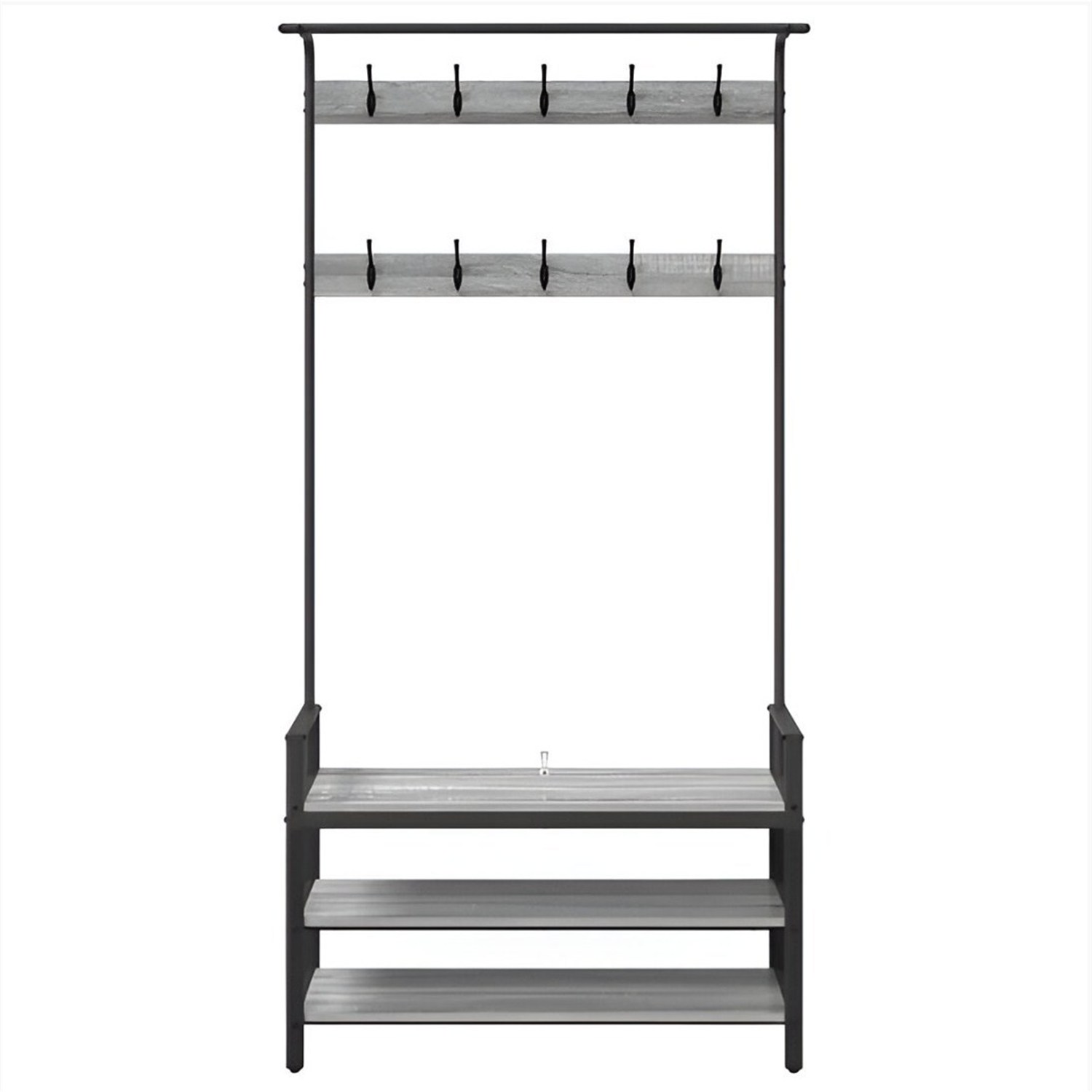 Vestiaire gris sonoma avec assise