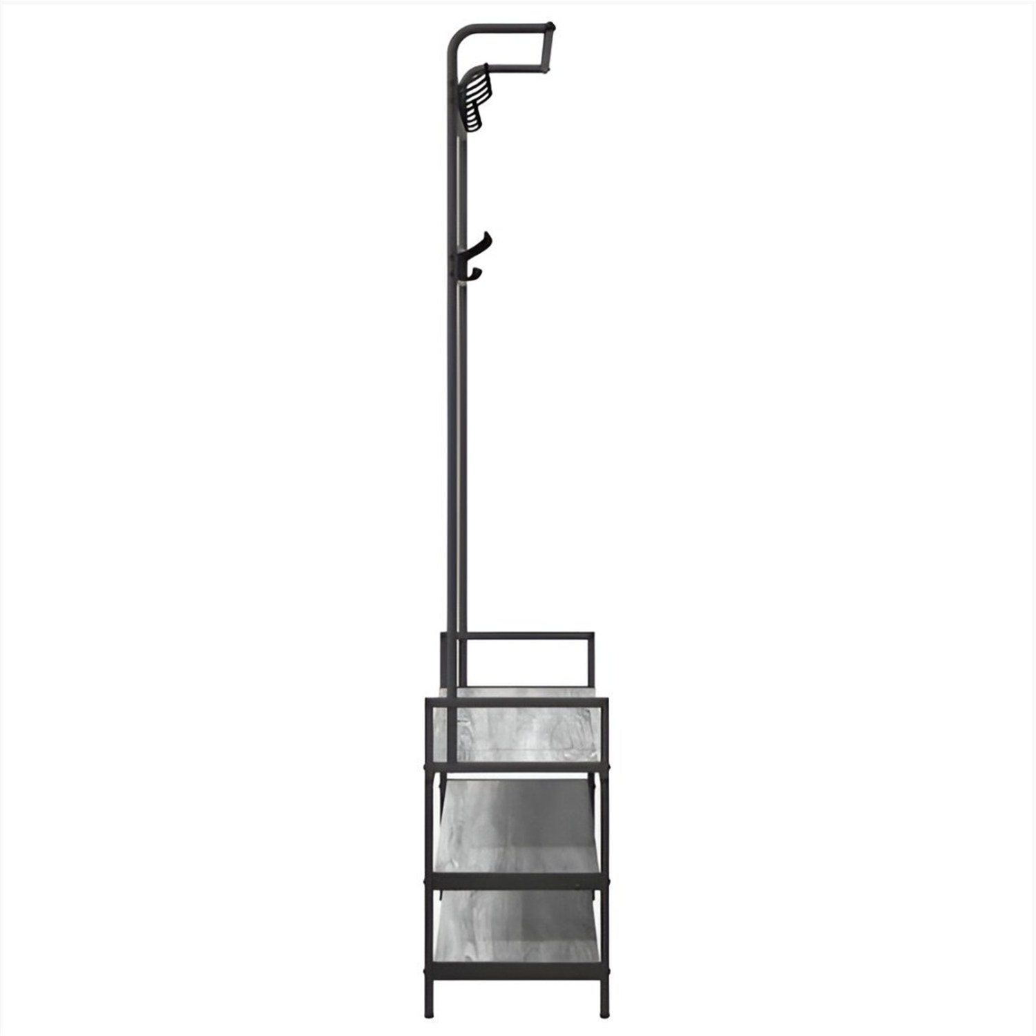 Porte manteau gris avec meuble intégré