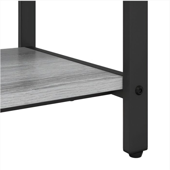 Meuble gris effet bois et métal