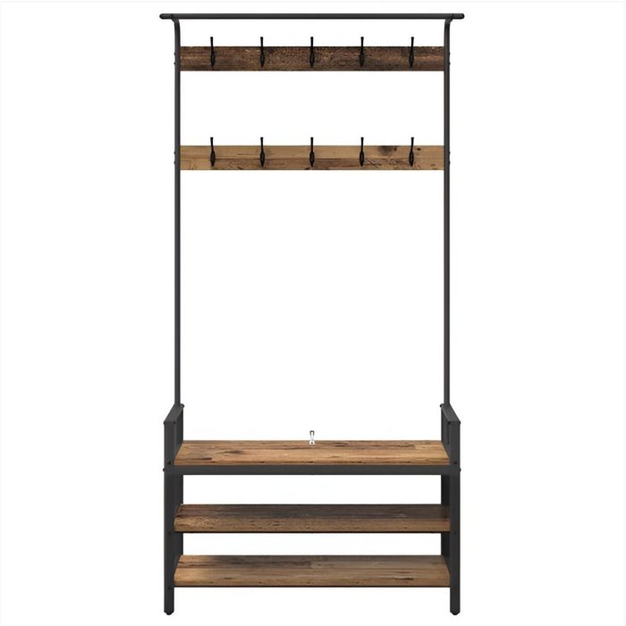 Vestiaire industriel avec banc