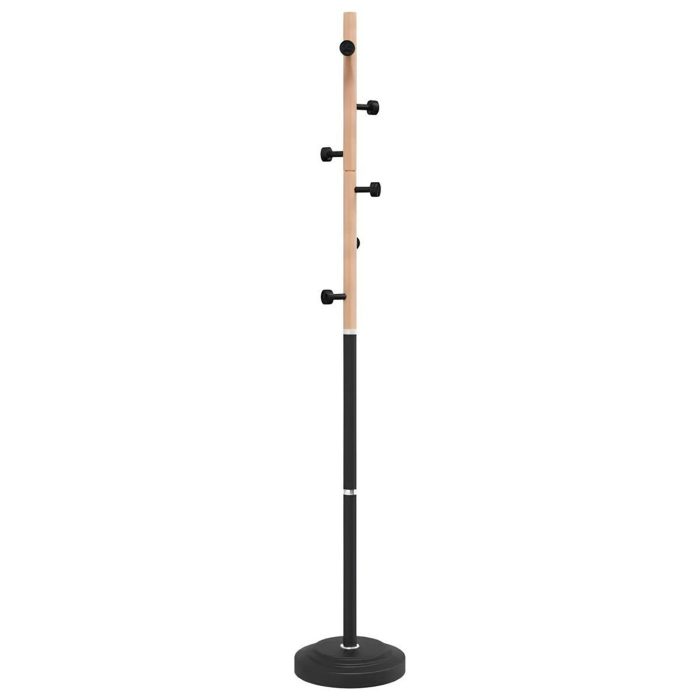 Porte manteau hêtre et métal noir