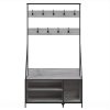Vestiaire gris avec banc casier