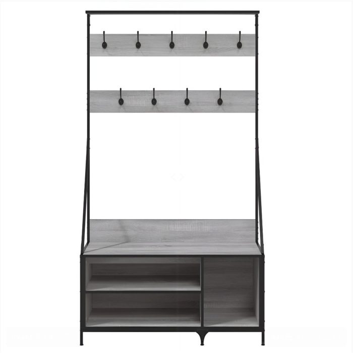 Vestiaire gris avec banc casier