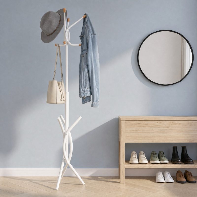 Portemanteau perroquet blanc vintage